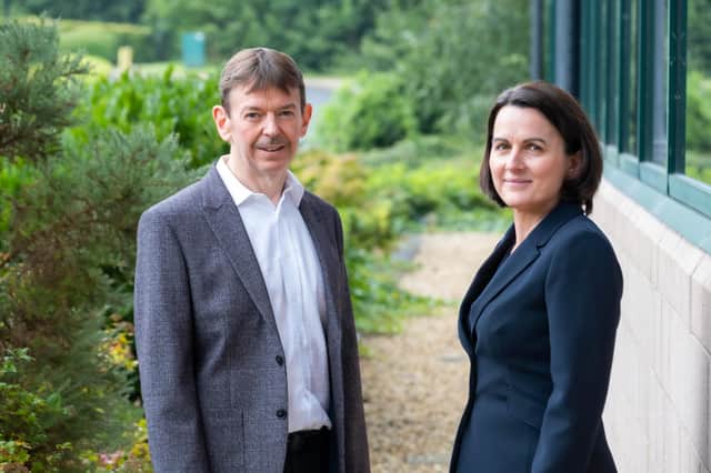 Tommy Cook, chief executive, and Ashleigh Greenan, chief financial officer, of Calnex Solutions, the West Lothian technology business that recently became the first Scottish stock market flotation in two years. Picture: Peter Devlin