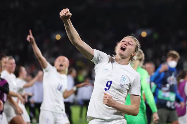 England's Ellen White celebrates their side's win over Sweden in the semi-final match in Sheffield (Picture: Naomi Baker/Getty Images)