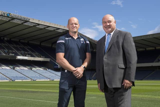 Mark Dodson, right, said he would leave selection issues to Gregor Townsend.