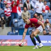 Duhan van der Merwe scores the Lions' second try against Japan at Murrayfield. Picture: Ross Parker/SNS