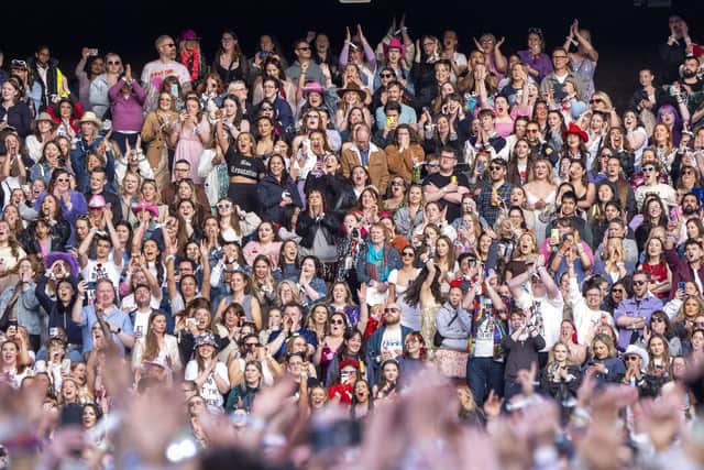 The Scottish weather was kind to Taylor Swift fans for the star’s Edinburgh shows in June. 