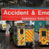 Ambulances at the Glasgow Royal Hospital. Photo by Jeff J Mitchell/Getty Images