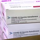 Doses of the Oxford University/AstraZeneca Covid-19 vaccine arrive at the Princess Royal Hospital in Haywards Heath on Saturday in West Sussex
