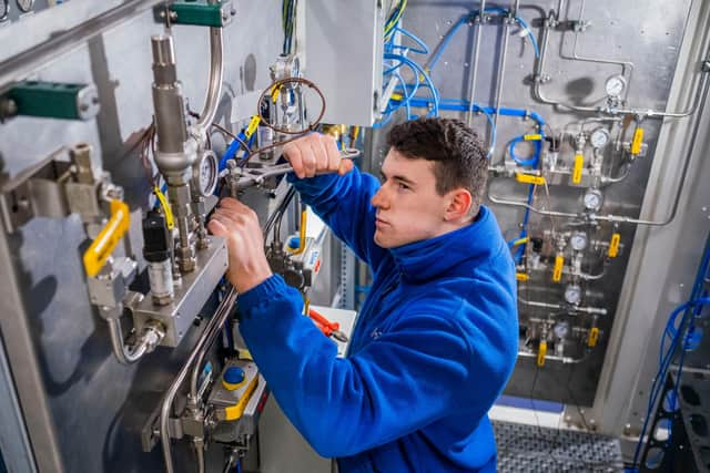 A Logan Energy apprentice engineer. Picture: Chris Watt Photography