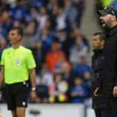 Ruud van Nistelrooy on the sidelines at Ibrox  (Photo by Craig Williamson / SNS Group)