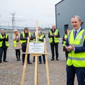 Michael Matheson MSP, Cabinet Secretary for Net Zero, Energy and Transport, opening the Keith Greener Grid Park - which he describes as a 'trailblazing project'. Picture: Ross Johnston/Newsline Media.