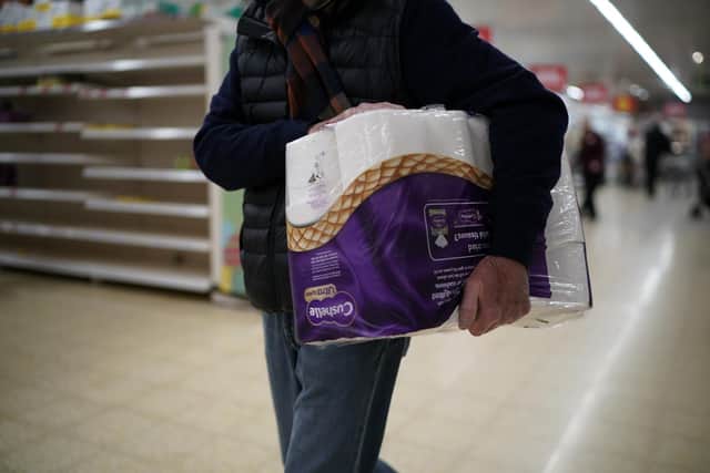 Some supermarkets are opening an hour early to allow NHS works access to vital supplies before the crowds. Picture: Christopher Furlong/Getty Images