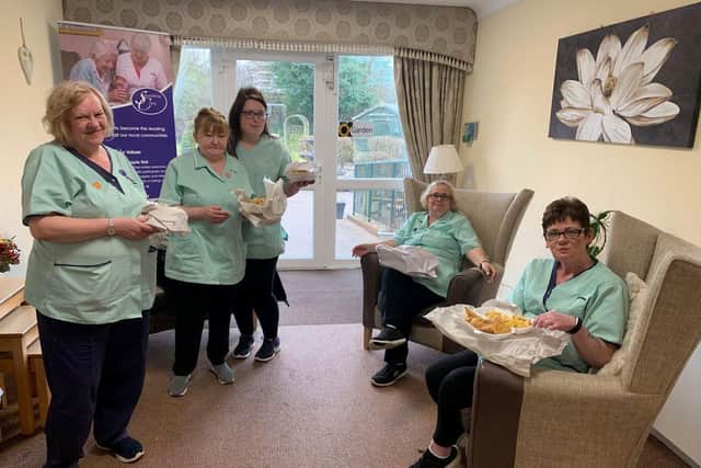 Staff and residents at Newark Care Home have been treated to fish and chips from  Louis's in Port Glasgow, Inverclyde, as the chippy was forced to shut down for the first time in 35 years amid the coronavirus pandemic