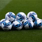 Official Match Balls during a cinch Premiership match between Rangers and St Johnstone at Ibrox. (Photo by Craig Williamson / SNS Group)
