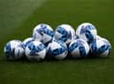 Official Match Balls during a cinch Premiership match between Rangers and St Johnstone at Ibrox. (Photo by Craig Williamson / SNS Group)