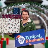 Social Bite Founder Josh Littlejohn MBE at the Tree of Kindness in St Andrew Square, Edinburgh