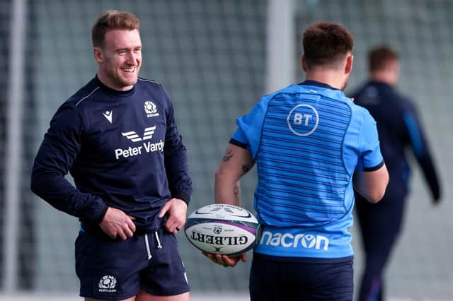 Stuart Hogg during a Scotland Rugby training session at the Oriam ahead of Saturday's Autumn Test match against South Africa at BT Murrayfield (Photo by Craig Williamson / SNS Group)