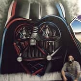 A Darth Vadar creation by Dan MC, from Spraywell Murals, who will design the new interactive mural