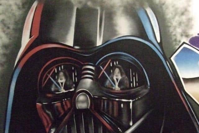 A Darth Vadar creation by Dan MC, from Spraywell Murals, who will design the new interactive mural