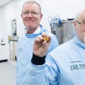 From left: Johnny Mone, head of business innovation at UWS, and AlbaSense founder Professor Des Gibson. Picture: Elaine Livingstone.