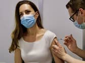The Duchess of Cambridge receives her first coronavirus vaccine. (Credit: Kensington Palace/PA Wire)