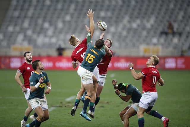 The Lions struggled at the aerial battle and there are likely to be changes for the third Test. Picture: AFP via Getty Images