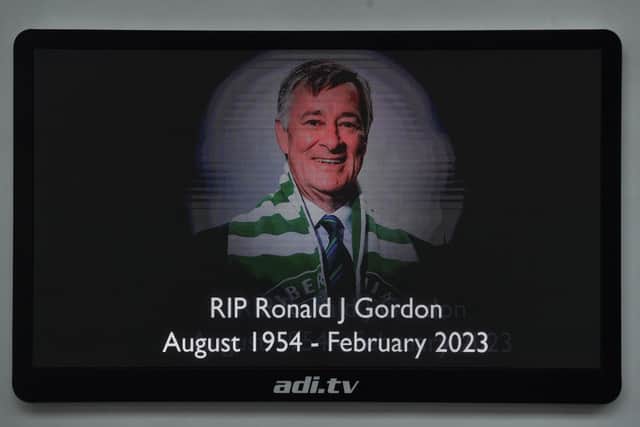 A minute's applause in memory of Hibs chairman Ron Gordon will take place prior to the Viaplay Cup final.  (Photo by Mark Scates / SNS Group)