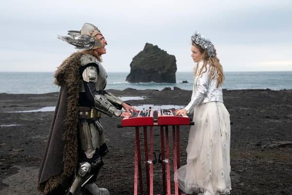 Will Ferrell as Lars Erickssong, Rachel McAdams as Sigrit Ericksdottir (Photo: Elizabeth Viggiano/NETFLIX)