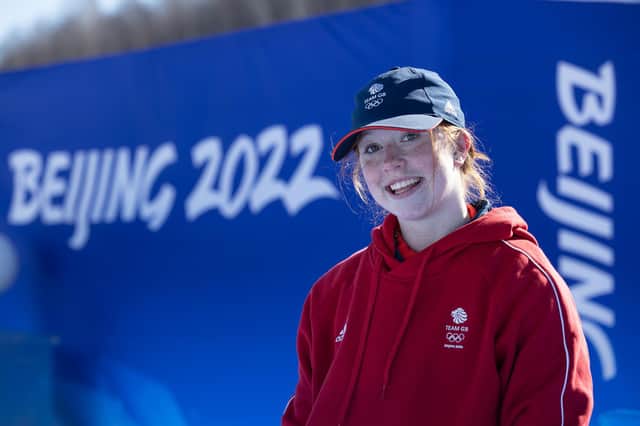 Kirsty Muir at the Beijing 2022 Winter Olympic Games on the 1st February 2022 at Genting Snow Park in Zhangjakou, China. Photo by Sam Mellish / Team GB.