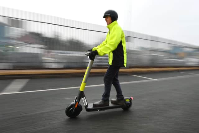 E-scooters have a 15.5mph speed limit but have rapid acceleration. Picture: John Devlin