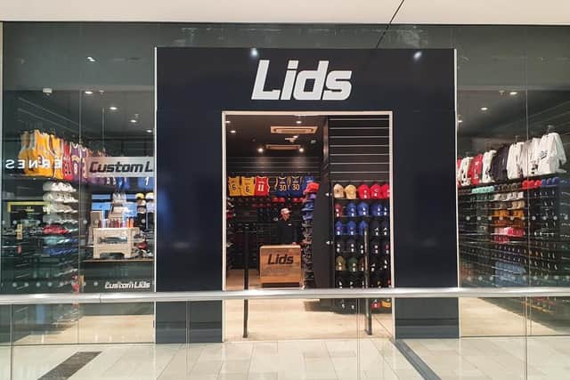 Lids, which sells fan and fashion-oriented headwear and apparel, is among the latest additions to Braehead, near Glasgow.