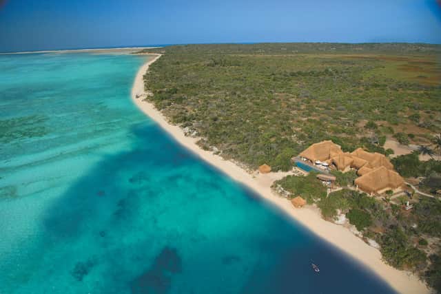You’ll need to take a helicopter to reach Azura Marlin Beach in Mozambique, an Indian Ocean-lapped island in the Bazaruto archipelago, which is home to Africa’s only population of endangered dugongs (cousins of manatees). Picture credit: Photo/Azura.