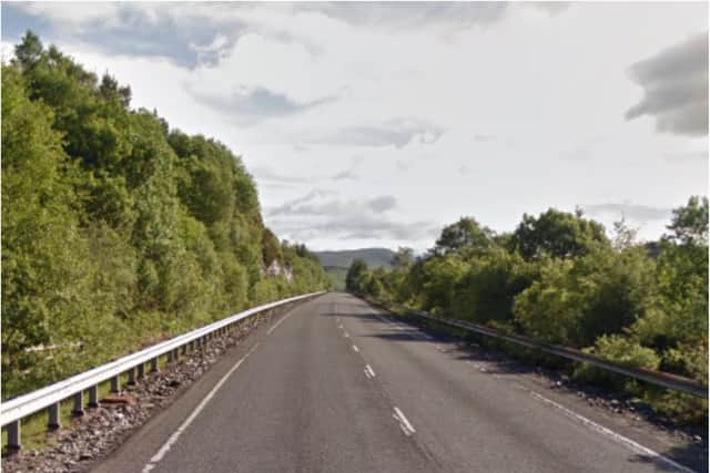 The incident happened one mile south of Crianlarich in Stirlingshire.