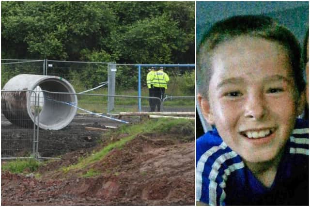 The 10-year-old boy who died after falling down a hole at a building site has been named by police as Shea John Ryan.