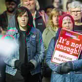 The Edinburgh End Fuel Poverty Coalition demonstration in Edinburgh on Saturday.