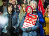 The Edinburgh End Fuel Poverty Coalition demonstration in Edinburgh on Saturday.