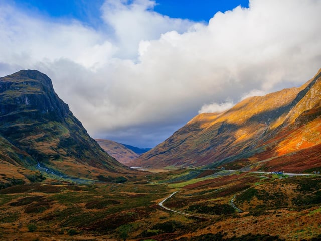 Glencoe refers to the gorgeous and other-worldly valley located in the Scottish Highlands. It is famous worldwide for being the site of one of Scottish history's greatest tragedies, the 'Glencoe massacre', as well as featuring in films like James Bond's Skyfall. Photographers flock to this area in Autumn as it is not only a stunning landscape but Red Deer also inhabit the area.