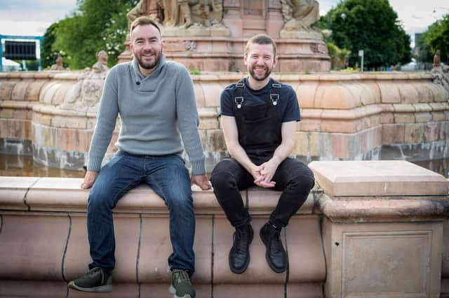 Neil John Gibson and Ciaran Stewart, stars of With You in the Distance PIC: Claire Millar