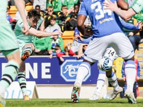 Lewis Stevenson equalised for Hibs with this strike against St Johnstone.