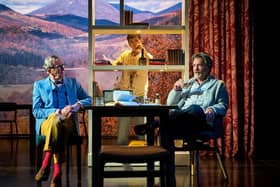 Left to right: Benny Young as Moon, Robbie Scott as Will and John Michie as Rennie in Group Portrait in a Summer Landscape PIC: Fraser Band