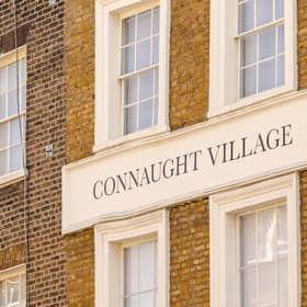 Connaught Village is a small leafy community submerged in the Hyde Park Estate's luxury retail quarter. Image: Rebecca Hope