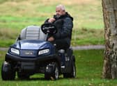 European Tour chief referee John Paramor pictured out on the course during the 2020 BMW PGA Championship at Wentworth. Picture: Ross Kinnaird/Getty Images.