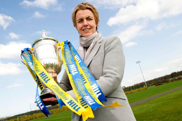 Hibernian Chief Executive Leeann Dempster was at the helm as the club finally ended the 114 year wait for a Scottish Cup triumph. Photo by Craig Foy/SNS Group.