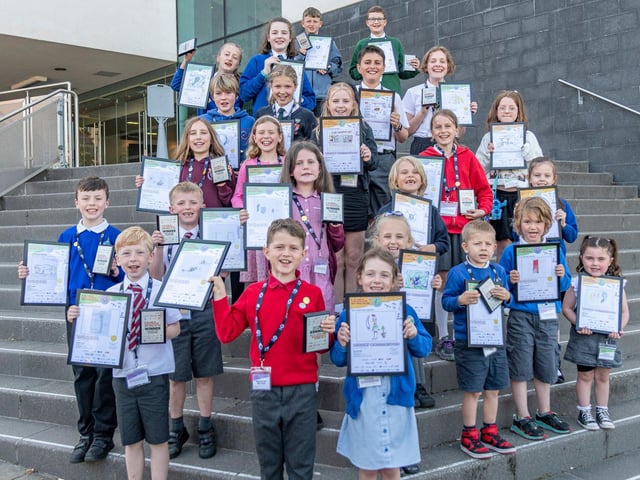The winners and highly commended pupils