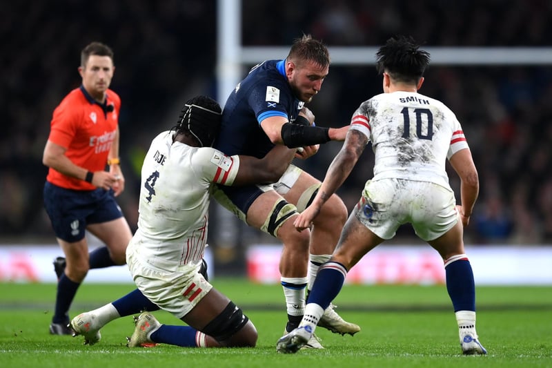 Played in Duhan van der Merwe for the winning try but unable to prevent Ellis Genge burrowing over for England’s third score. Has played in three consecutive wins over England - 7.
