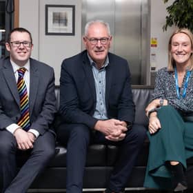 From left: new partner Mike Kemp, the firm's chair Colin Graham, and new partner Anne Miller. Picture: Chris Scott Photography Dundee.