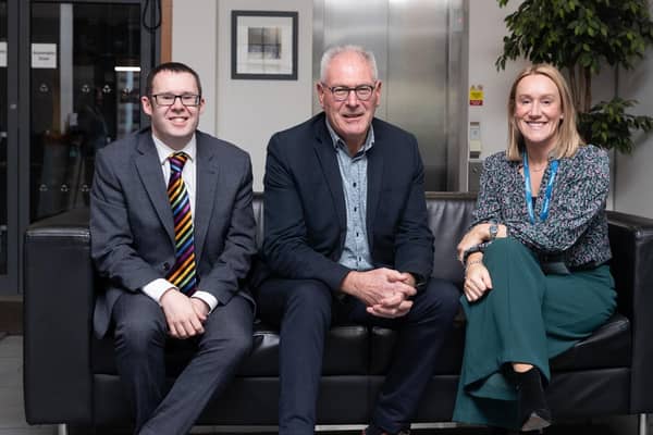 From left: new partner Mike Kemp, the firm's chair Colin Graham, and new partner Anne Miller. Picture: Chris Scott Photography Dundee.