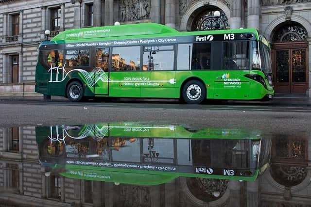 First Glasgow plans to increase the number of its electric buses from two to 148 within two years. Picture: First Bus