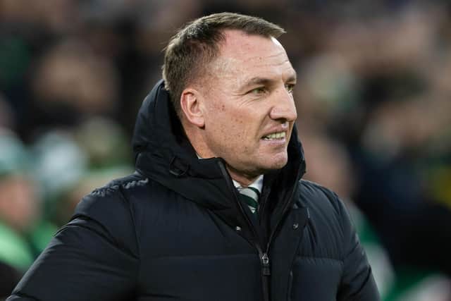 Celtic manager Brendan Rodgers during a cinch Premiership match between Celtic and Livingston.