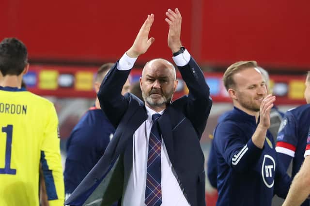 Scotland manager Steve Clarke at full time after the 1-0 win over Austria in Vienna. (Photo by Alan Harvey / SNS Group)
