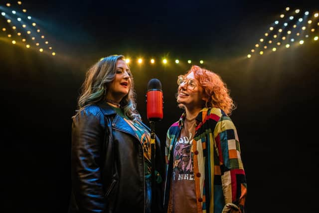 Rebekah Hinds and Bronté Barbé play Stella and Kathy in new musical Kathy and Stella Solve a Murder. Picture: Mihaela Bodlovic