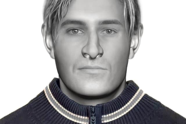 Cold case investigators have released a new facial reconstruction image of a man whose body was found in woods more than 11 years ago, in a bid to identify him. Picture: Glasgow Caledonian University/SWNS