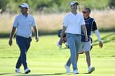 Edoardo Molinari shares a laugh with Rasmus Hojgaard during last year's Made in HimmerLand at Himmerland Golf & Spa Resort in Aalborg, Denmark. Picture: Stuart Franklin/Getty Images.