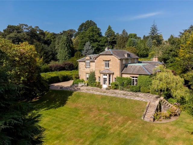 Aerial view of front garden.