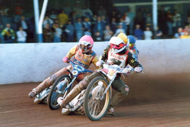 Edinburgh Monarchs racing at Powderhall Stadium